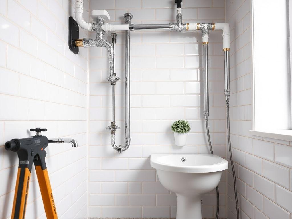 Bathroom repipe project in progress