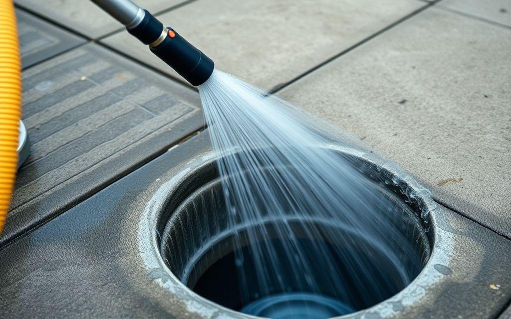 High-pressure drain jetting