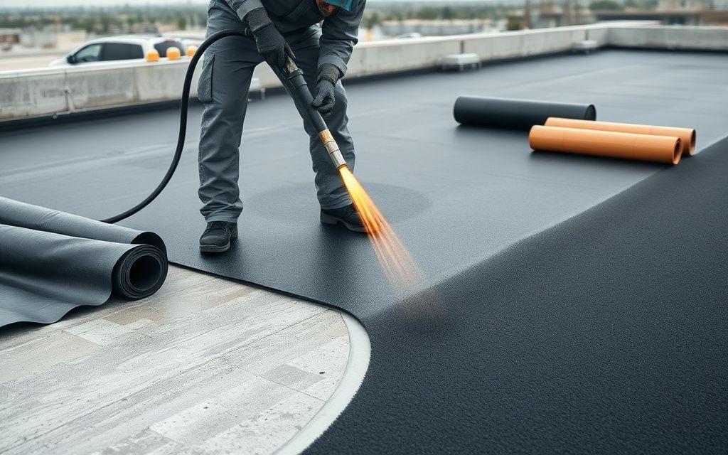 Roof membrane waterproofing
