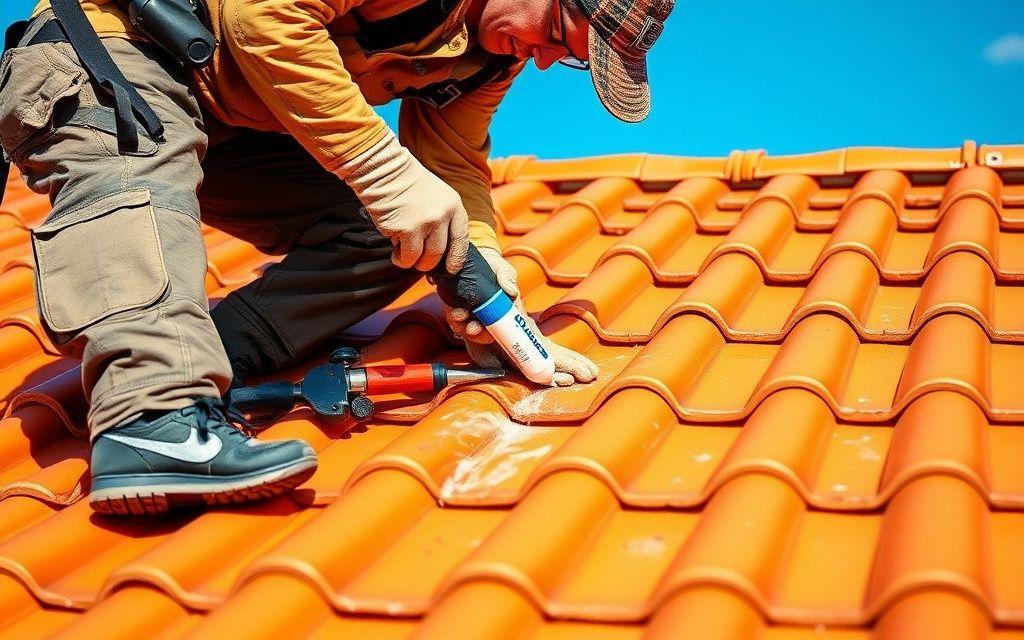 Roof tile repair and sealing